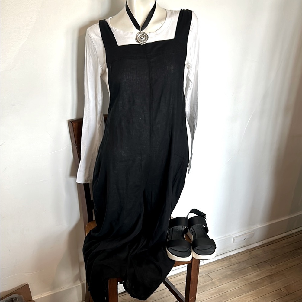 Haute Hippie Black Square-Neck jumpsuit
